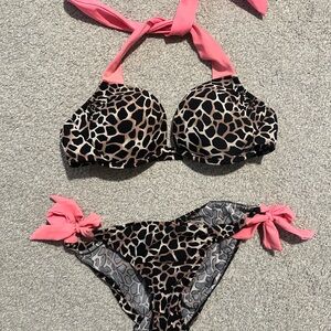 Venus Leopard Print with Pink bikini set